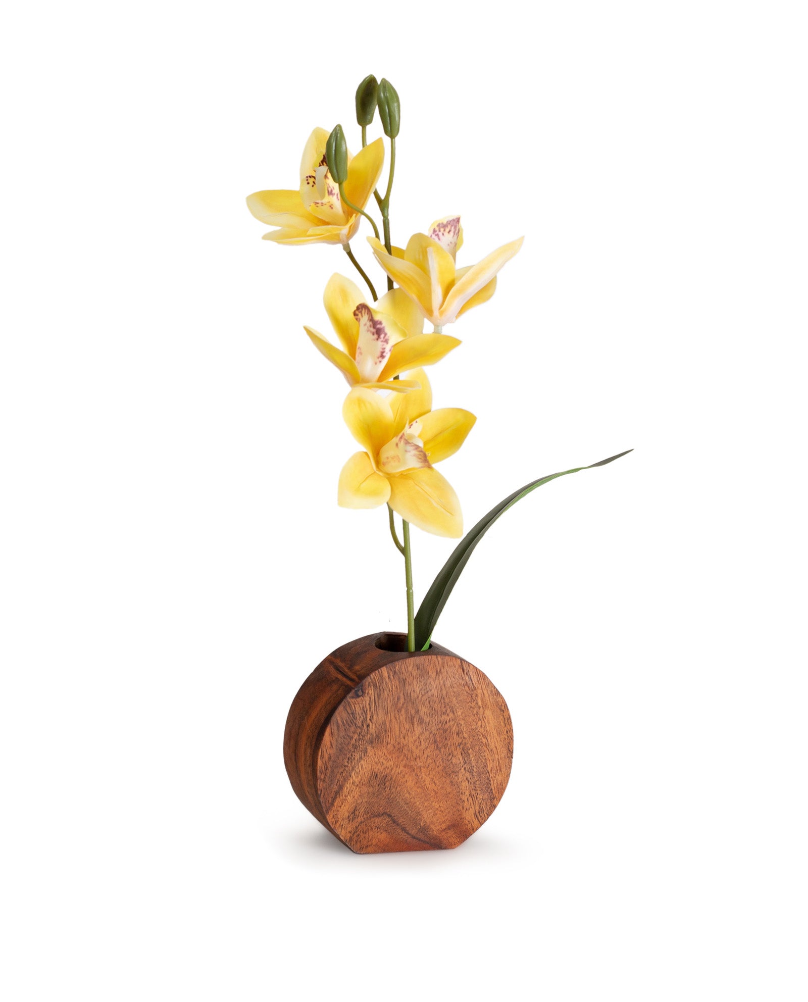 WOODEN CIRCLE BLOOM PLANTER