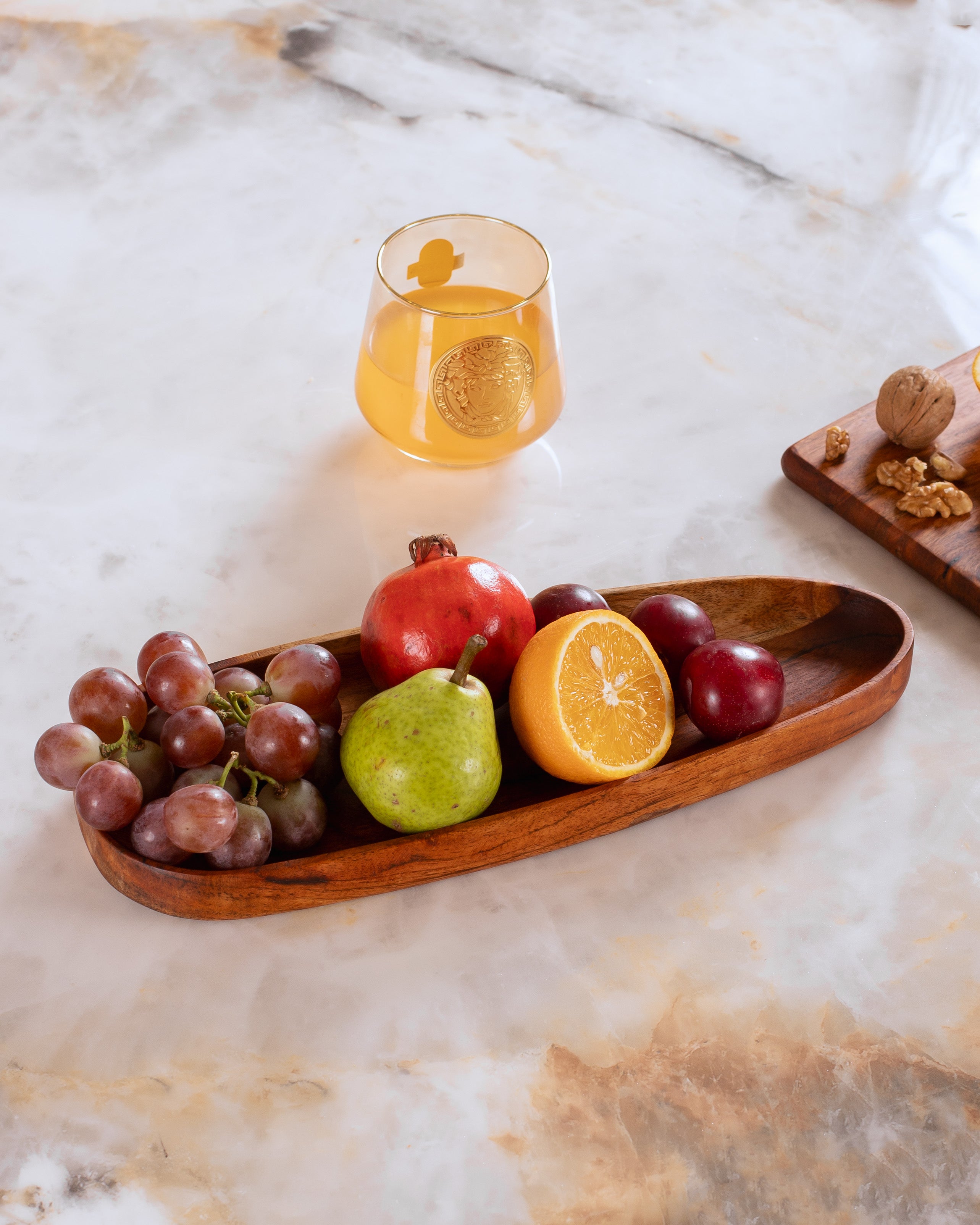 Brad Line Wooden Tray – Slim Oval Bread & Sushi Platter – Handique